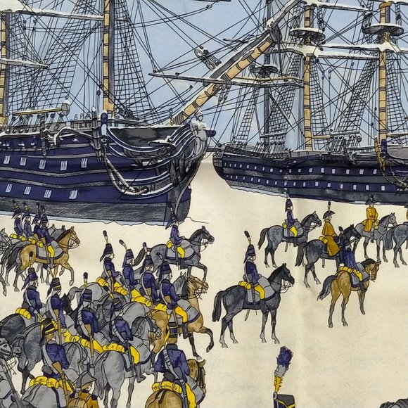 Hermes scarf Carre 90 Navy Blue Silk100% - Picture 8 of 13